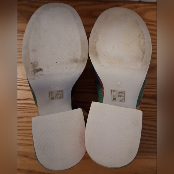 EUC Y2K Jeffrey Campbell Mattix TyeDye Retro Peep Toe Platform Heel Shoe SZ 6M - Picture 6 of 8